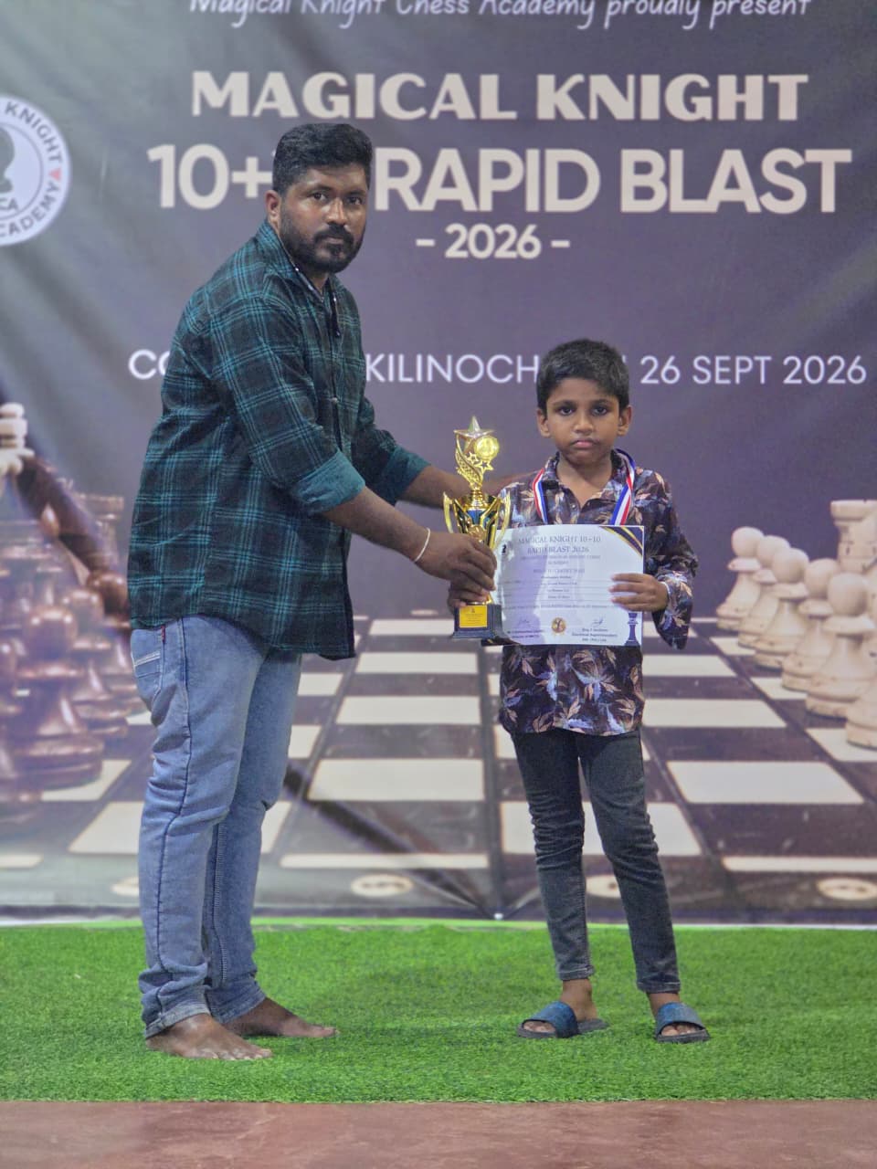 Under 8 Boys award presentation