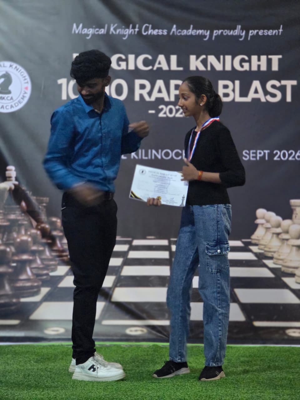 Under 8 Girls award presentation