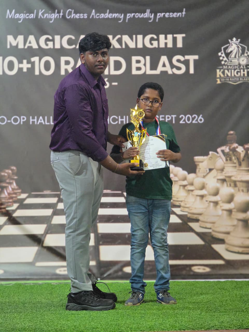 Under 10 Boys award presentation