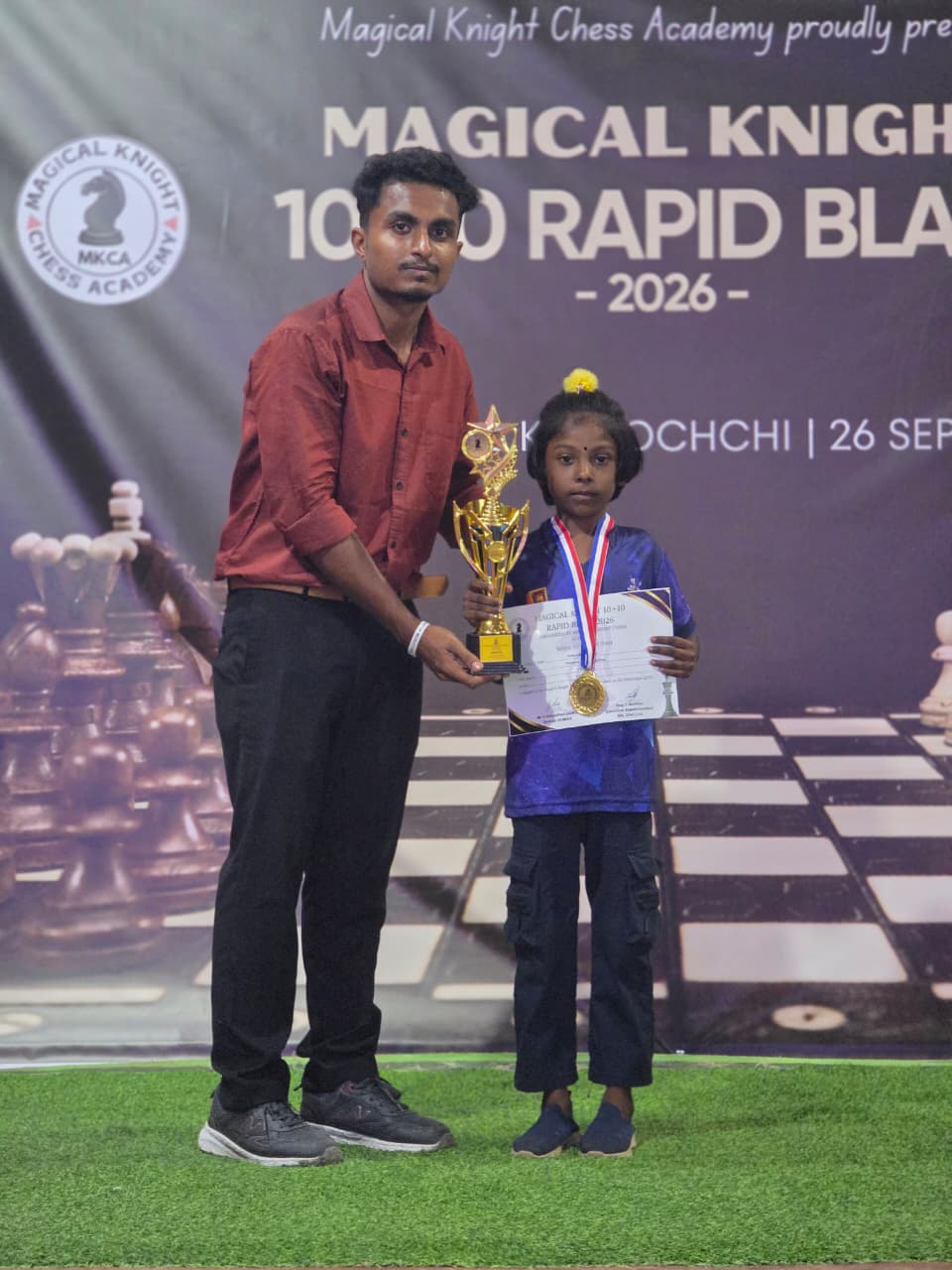 Under 14 Girls award presentation