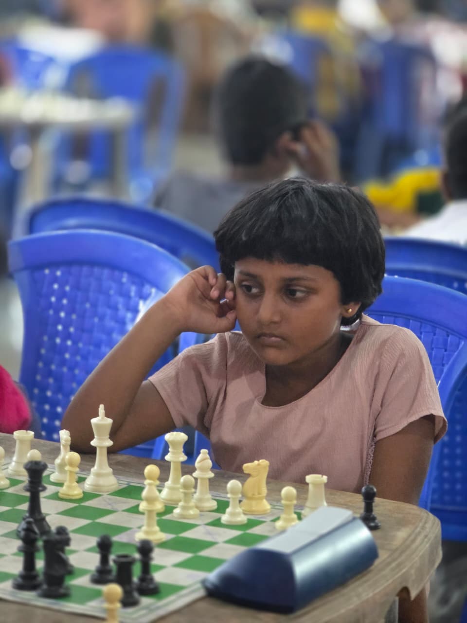 A young girl competing during the tournament